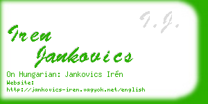 iren jankovics business card